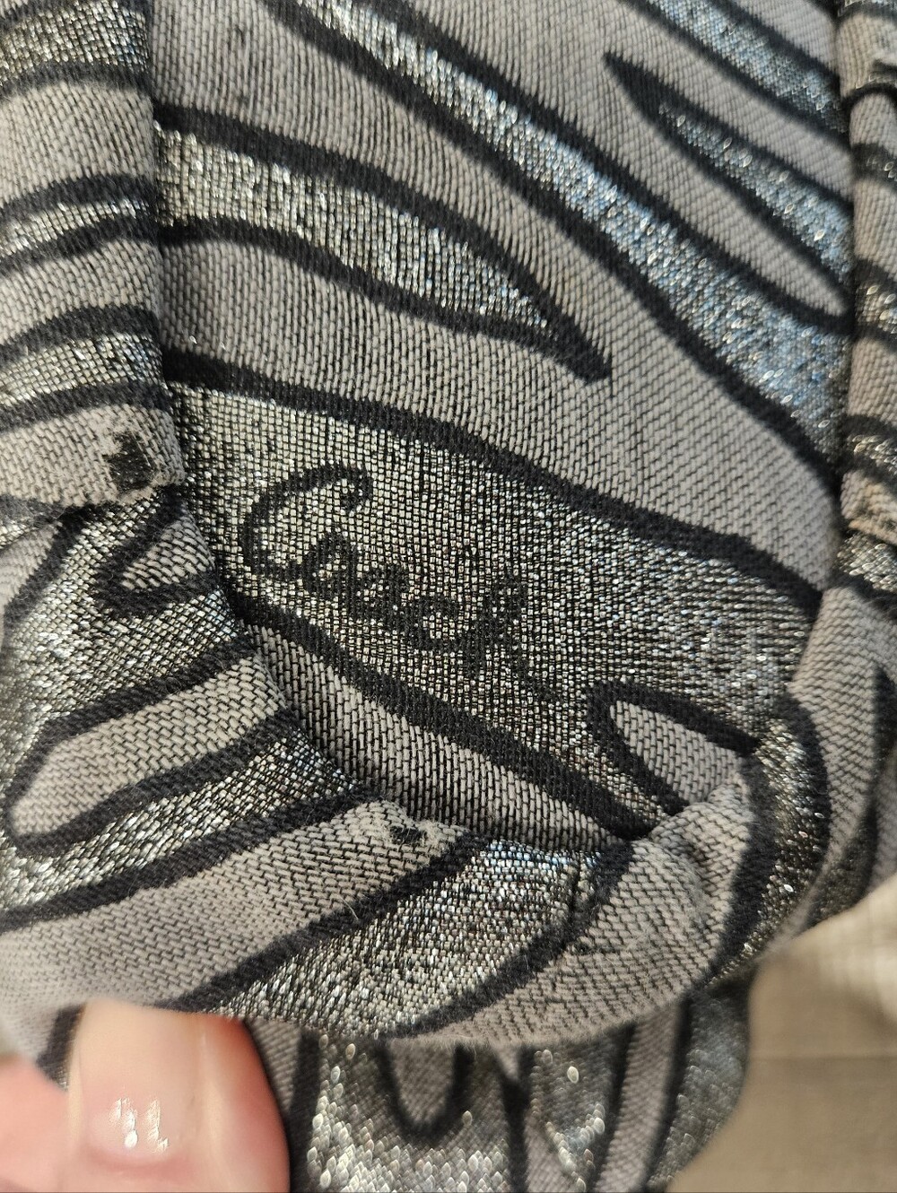 Coach Metallic Zebra-Print Shoulder Bag in Silver & Black - Picture 7 of 12